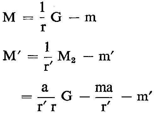 The following relations can be easily established: