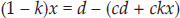 If we now replace d1 in formula [2] with the value of d1 in [1], we have: