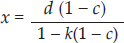 Therefore the maximum credit expansion, x, an isolated bank could bring about ex nihilo would be: