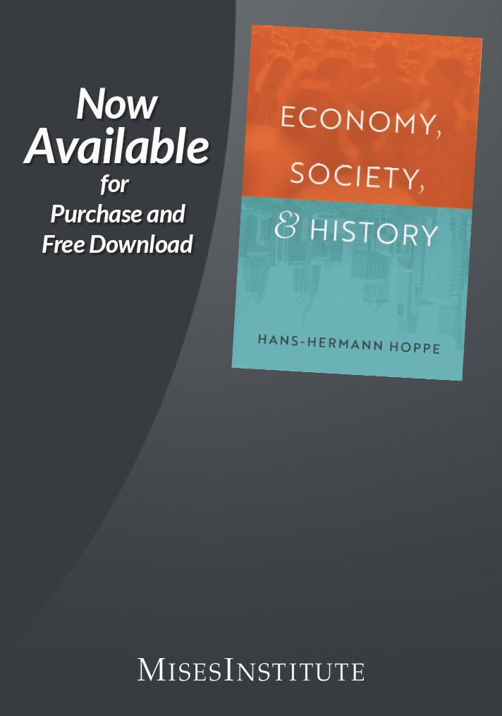 Hoppe book cover hero Economics Society and History