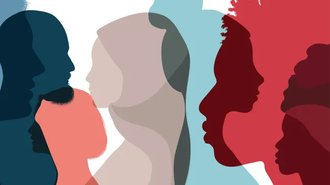 colorful silhouettes