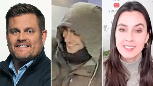 Photos of Brian Thompson, the suspected shooter, and progressive journalists Taylor Lorenz