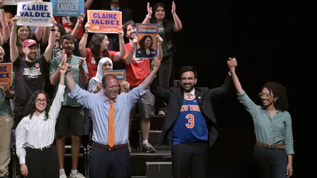 DSA candidates celebrate their win