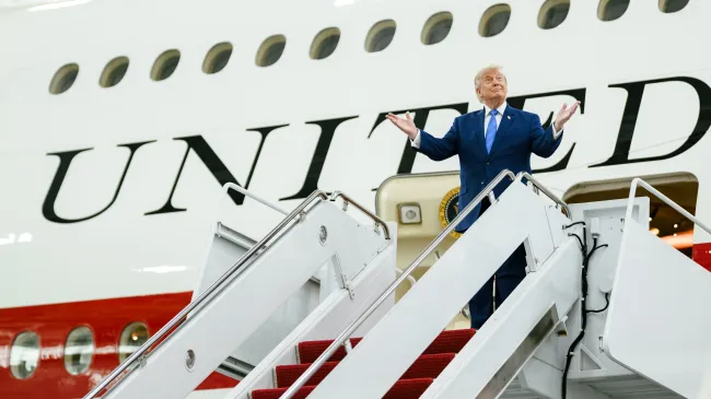 Trump shows off the $400 million luxury jet gifted to him by the Qatari royal family