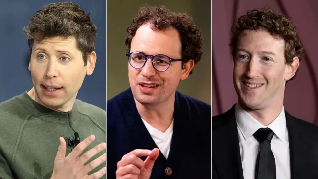 Sam Altman, Dario Amodei, and Mark Zuckerberg