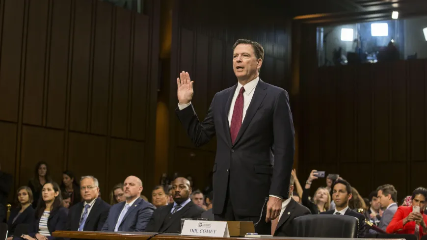 James Comey is sworn in to testify before a Congressional panel