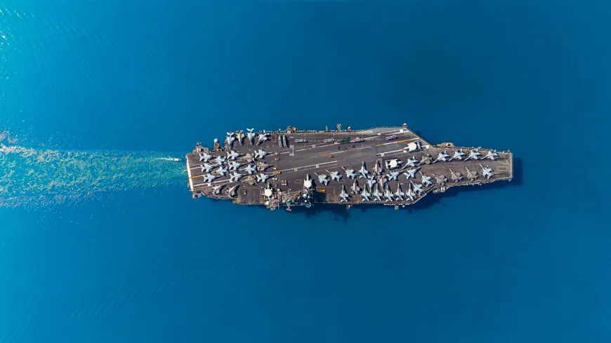 An American aircraft carrier