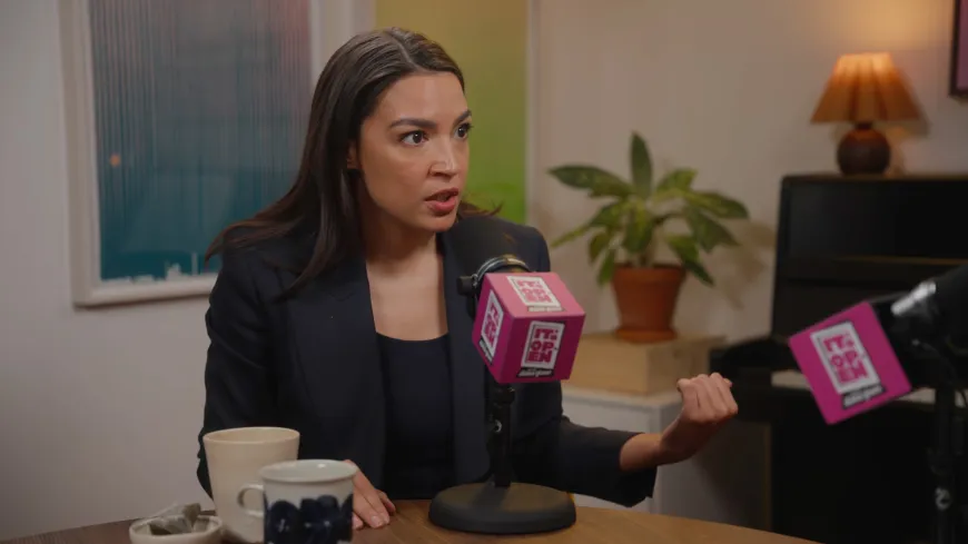 AOC on a podcast