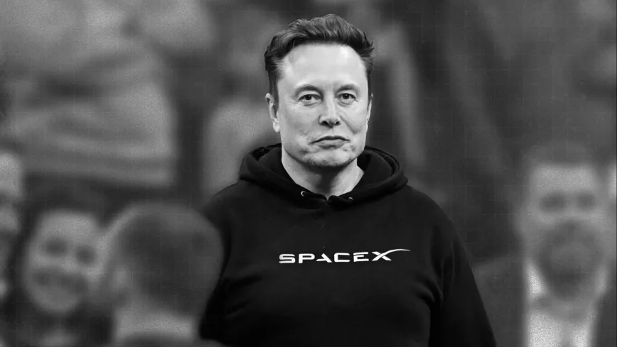 Elon Musk in a SpaceX hoodie