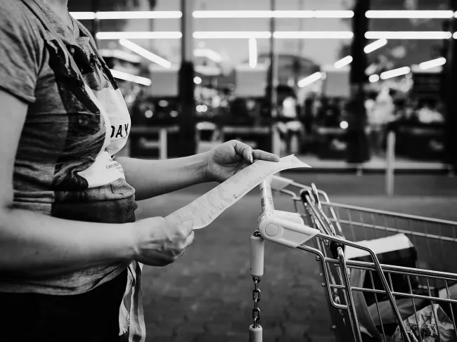 shopping list and cart