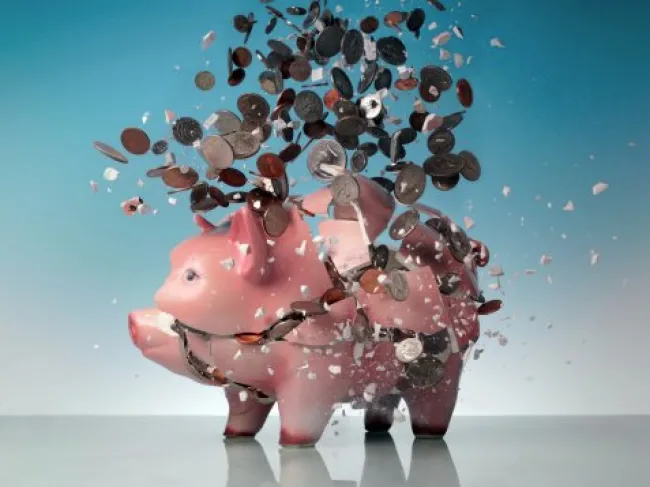 Piggy Bank Exploding