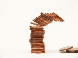 Pennies falling over Pennies falling over