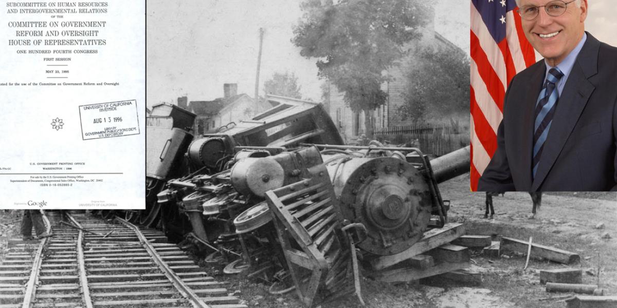 1995: When I Testified Before the Train Wreck Known as Congress 1995: When I Testified Before the Train Wreck Known as Congress